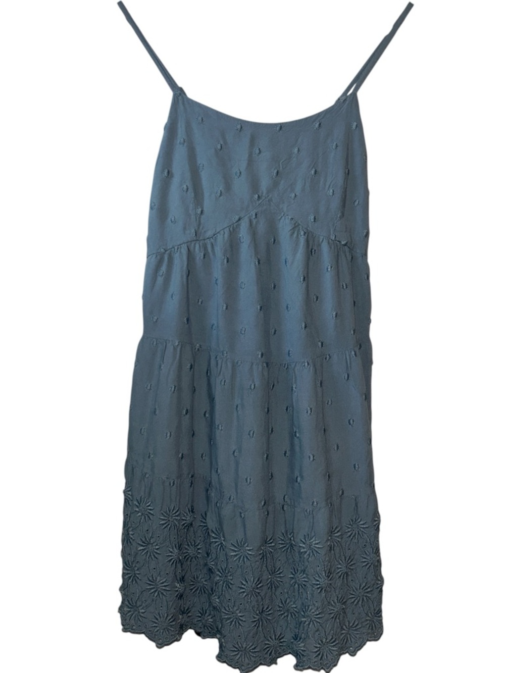 Jessica Simpson Eyelet Sundress Dusty Blue Fairycore Women’s Medium